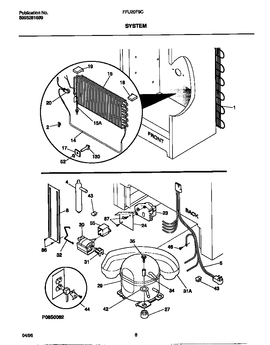 Frigidaire FFU20F9CW2 system diagram
