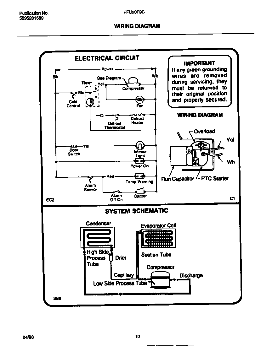 Frigidaire FFU20F9CW2 wiring diagram diagram