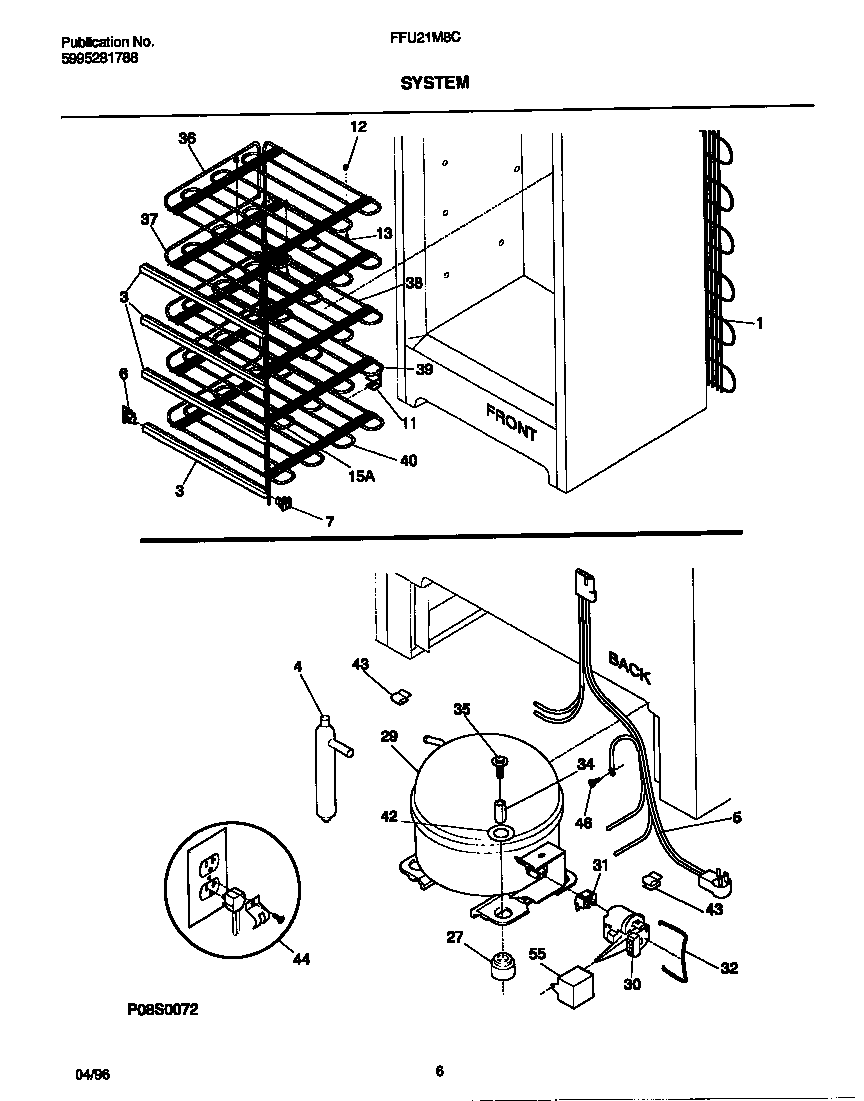 Frigidaire FFU21M8CW2 system diagram