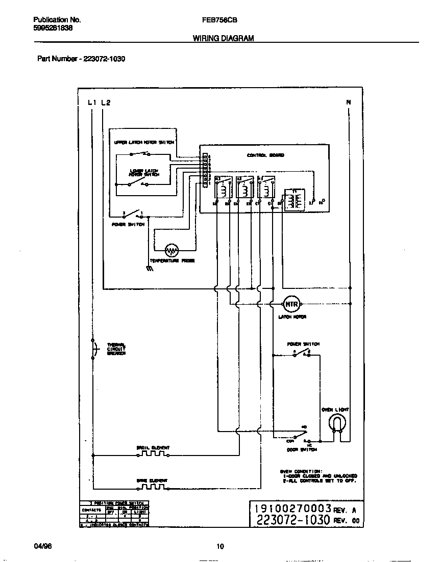 Frigidaire FEB756CBTD wiring diagram diagram