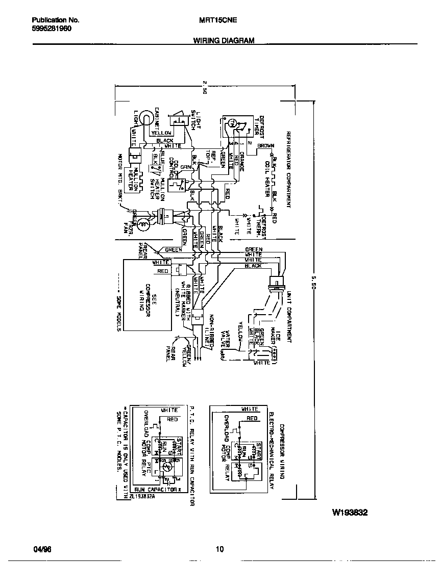 Universal/Multiflex (Frigidaire) MRT15CNEZ0 wiring diagram diagram