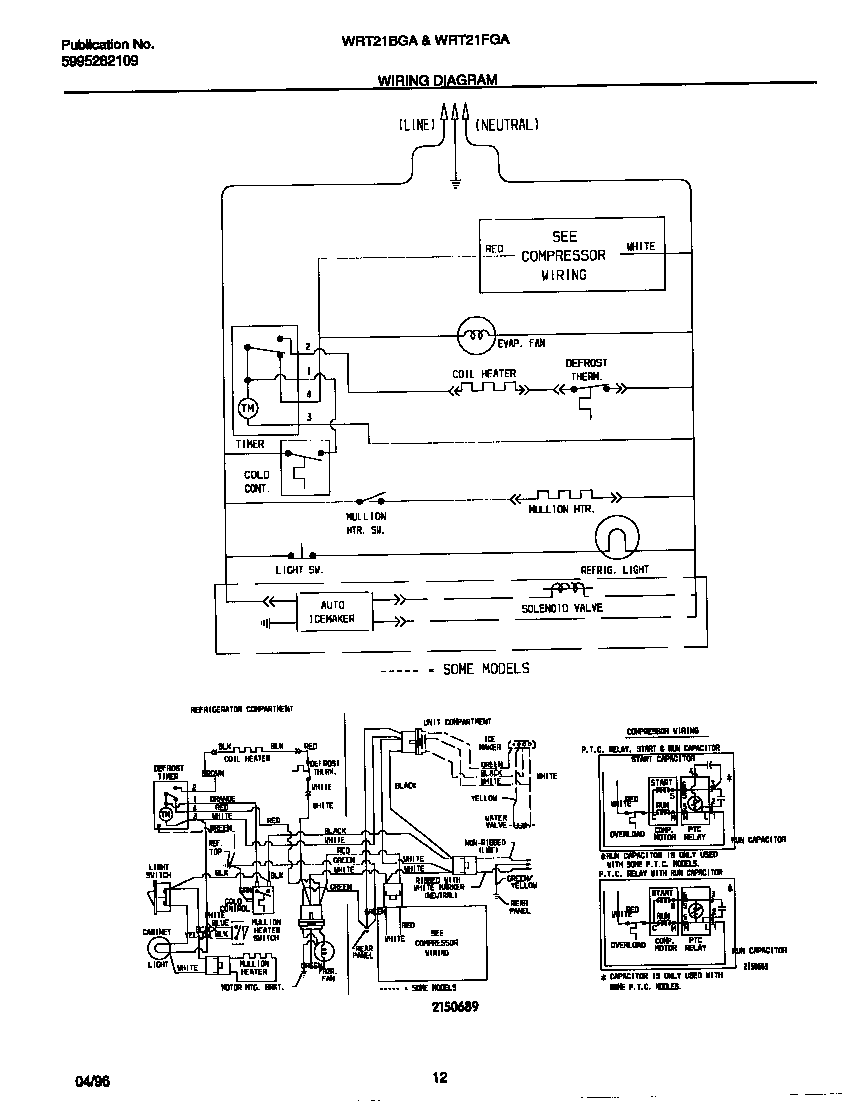 White-Westinghouse WRT21FGAW4 wiring diagram diagram