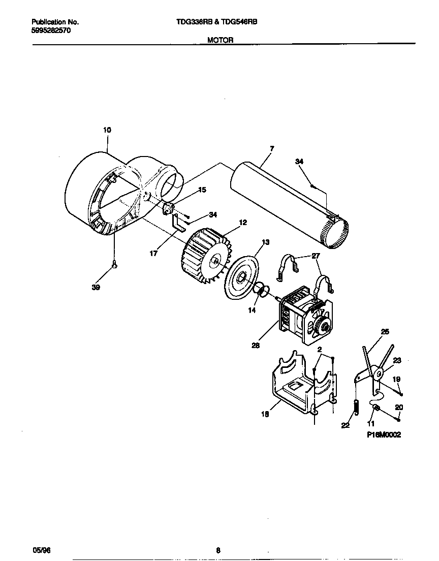 Frigidaire FEF350CCTE door diagram