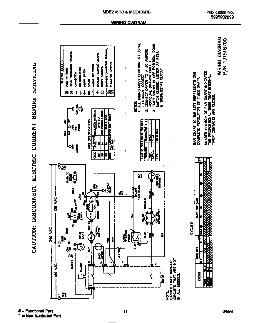 Universal/Multiflex (Frigidaire) MDE436RBD2 wiring diagram diagram