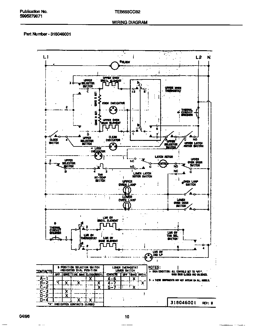 Tappan TEB555CCB2 wiring diagram diagram