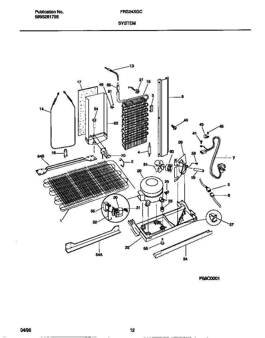 Frigidaire FRS24XGCW2 system diagram
