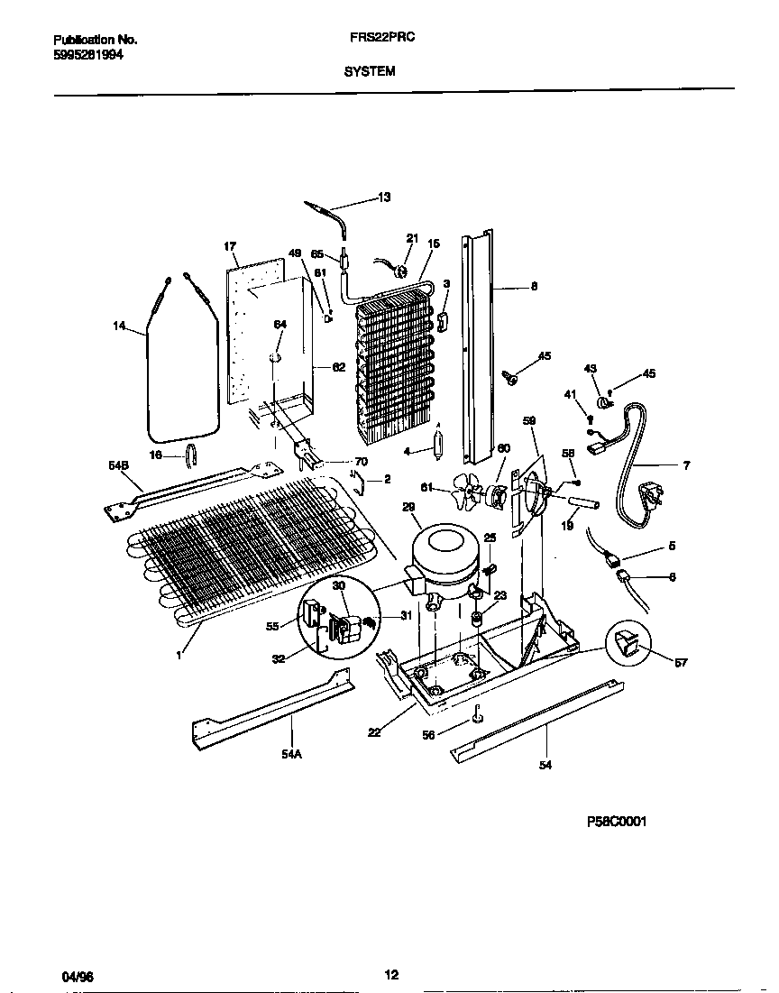 Frigidaire FRS22PRCD1 system diagram