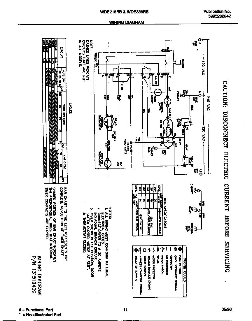 White-Westinghouse WDE216RBW2 wiring diagram diagram
