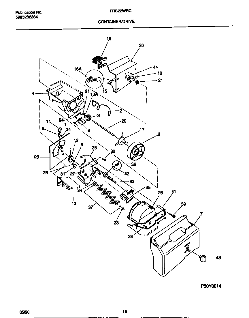 Frigidaire FRS22WRCD2 container/drive diagram