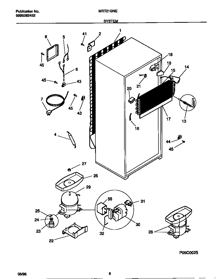 Universal/Multiflex (Frigidaire) MRT21GNED0 system diagram