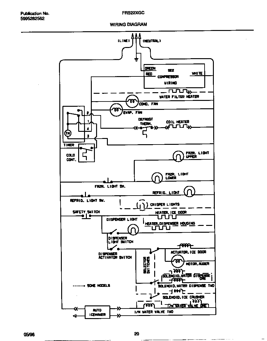Frigidaire FRS22XGCD2 wiring diagram diagram