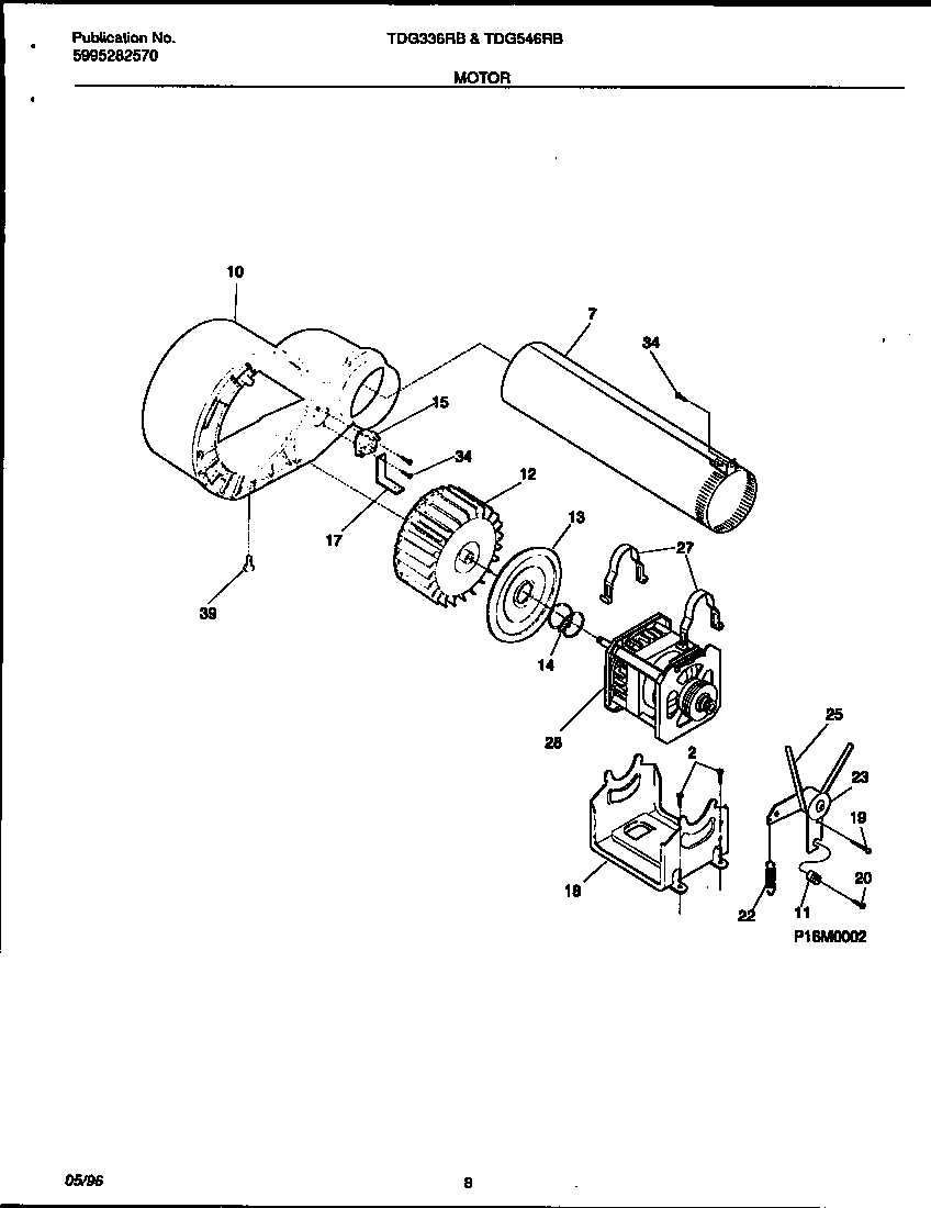 Tappan TDG336RBD2 controls/top panel diagram