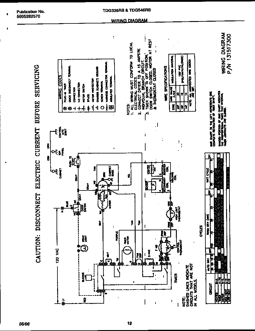 Tappan TDG336RBD2 burner diagram