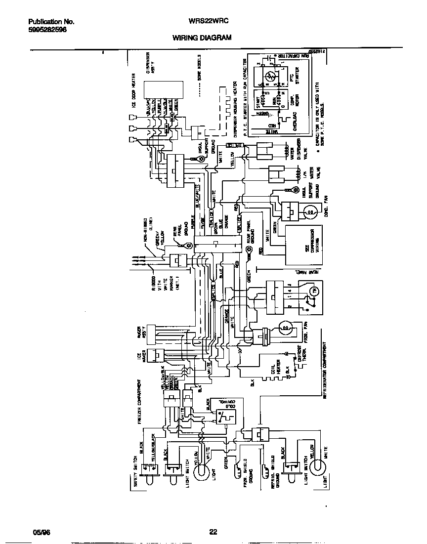 White-Westinghouse WRS22WRCW2 wiring diagram diagram