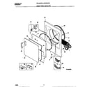 White-Westinghouse WDG546RBD2 front panel/lint filter diagram