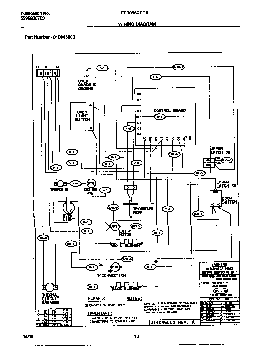 Frigidaire FEB386CCTB wiring diagram diagram
