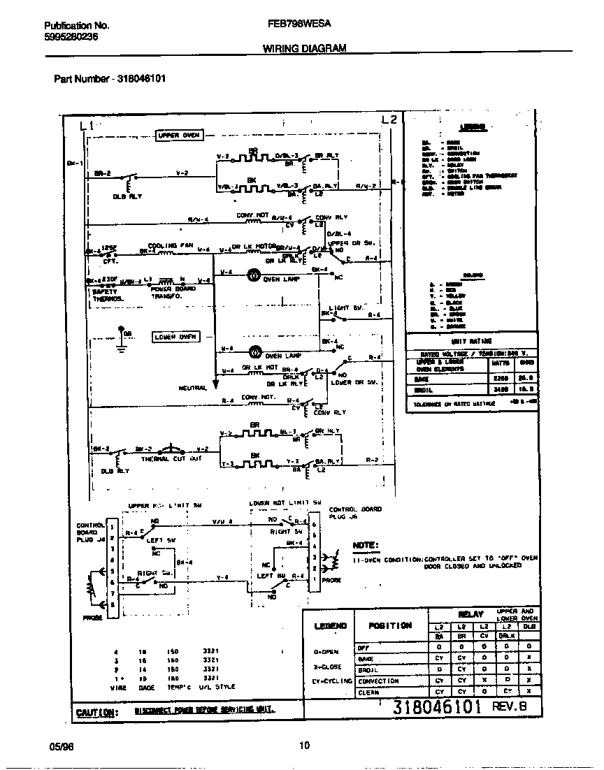 Frigidaire FEB798WESA wiring diagram diagram