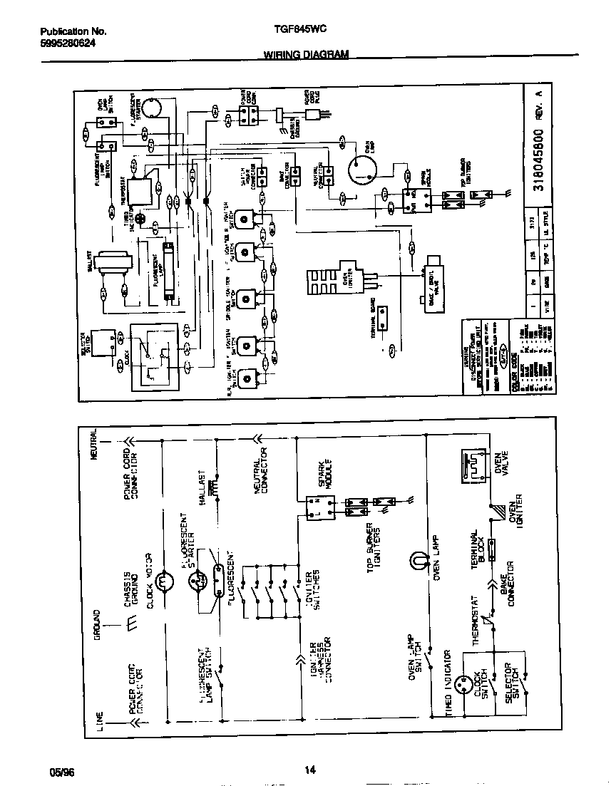 Tappan TGF645WCW3 wiring diagram diagram