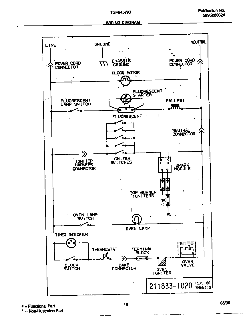Tappan TGF645WCW3 wiring diagram diagram