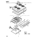 Frigidaire FEF389CETA top/drawer diagram