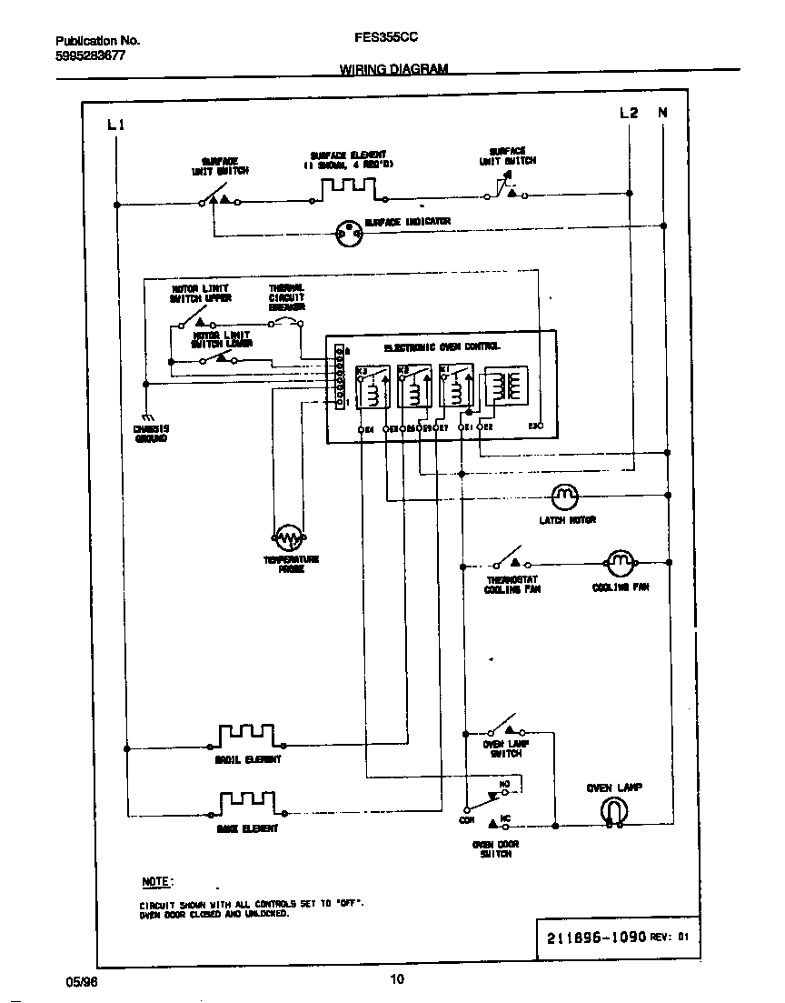Frigidaire FES355CCBE wiring diagram diagram