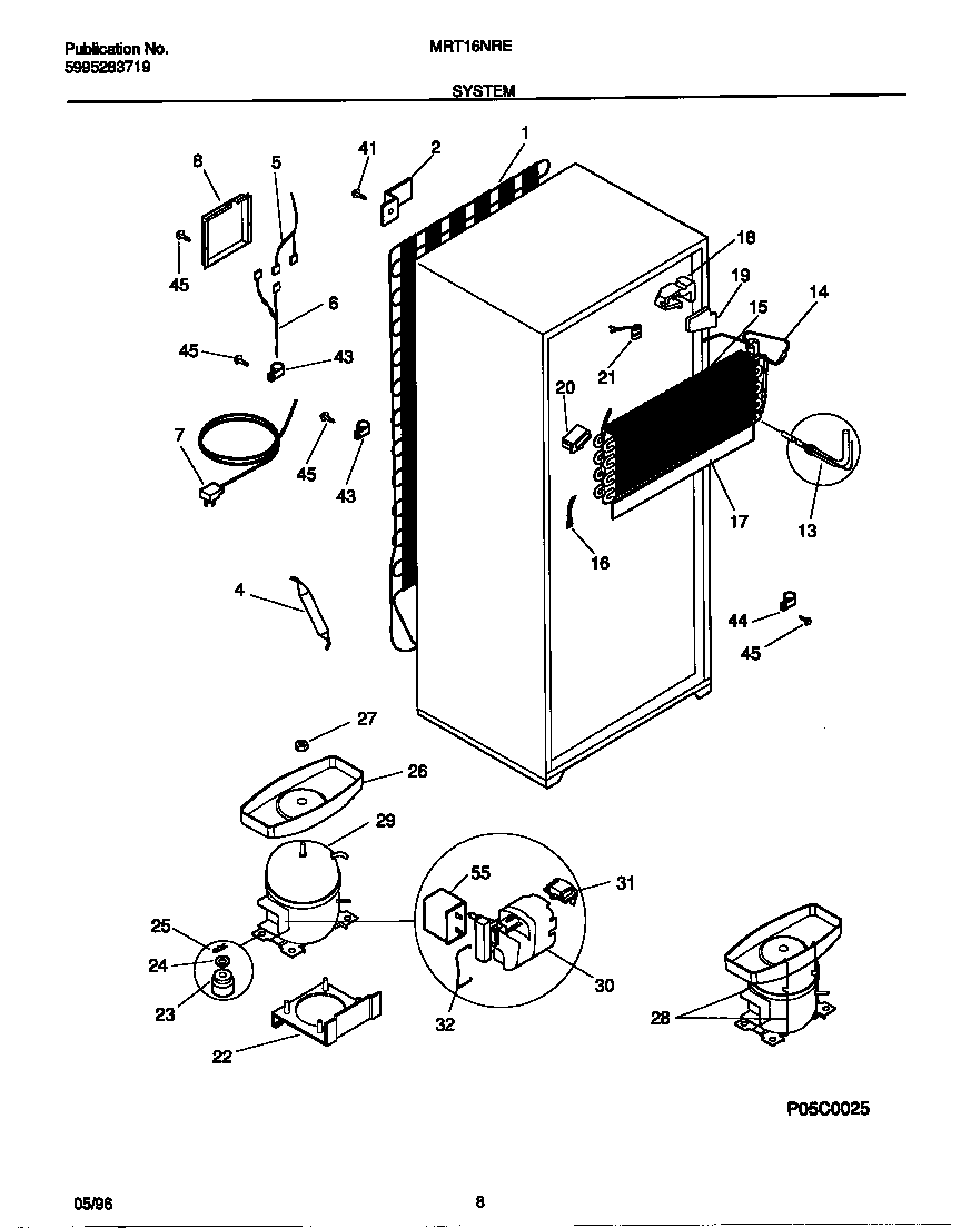 Universal/Multiflex (Frigidaire) MRT16NRED0 system diagram