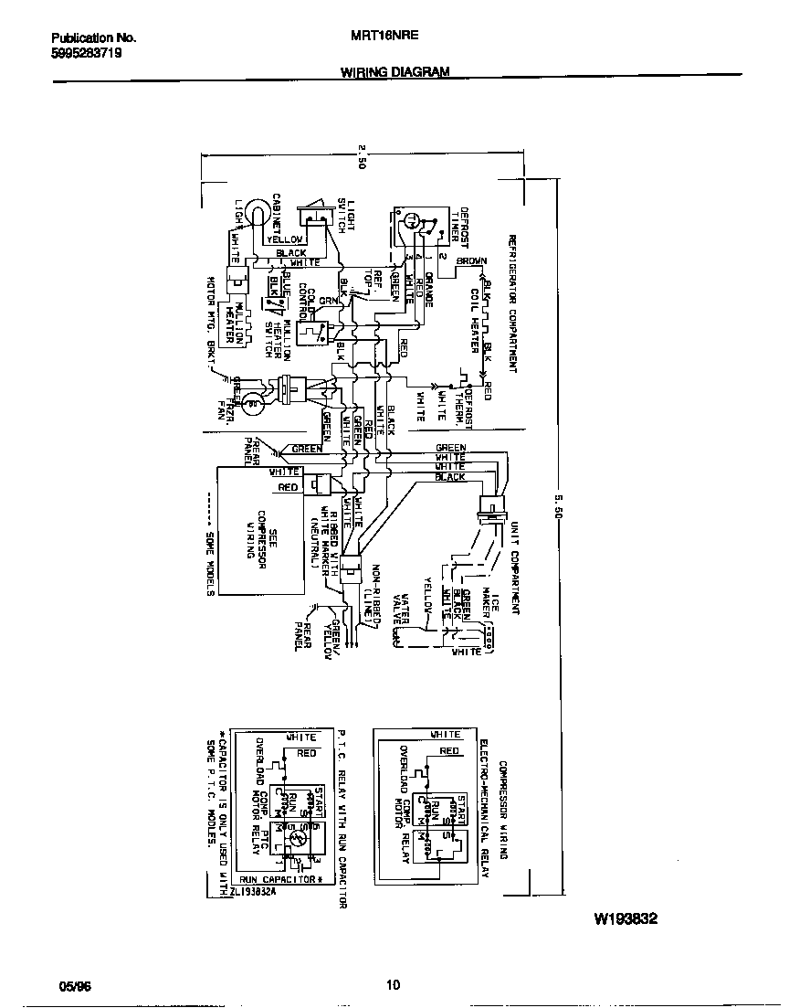 Universal/Multiflex (Frigidaire) MRT16NRED0 wiring diagram diagram