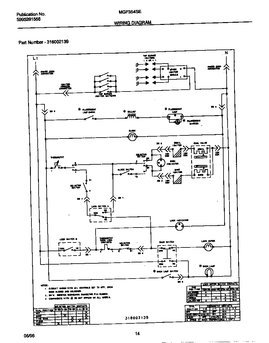 Universal/Multiflex (Frigidaire) MGF354SEWA wiring diagram diagram