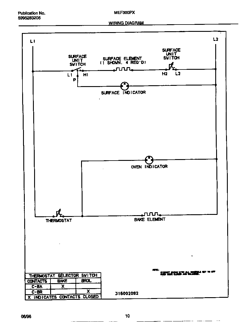 Universal/Multiflex (Frigidaire) MEF300PXWA wiring diagram diagram