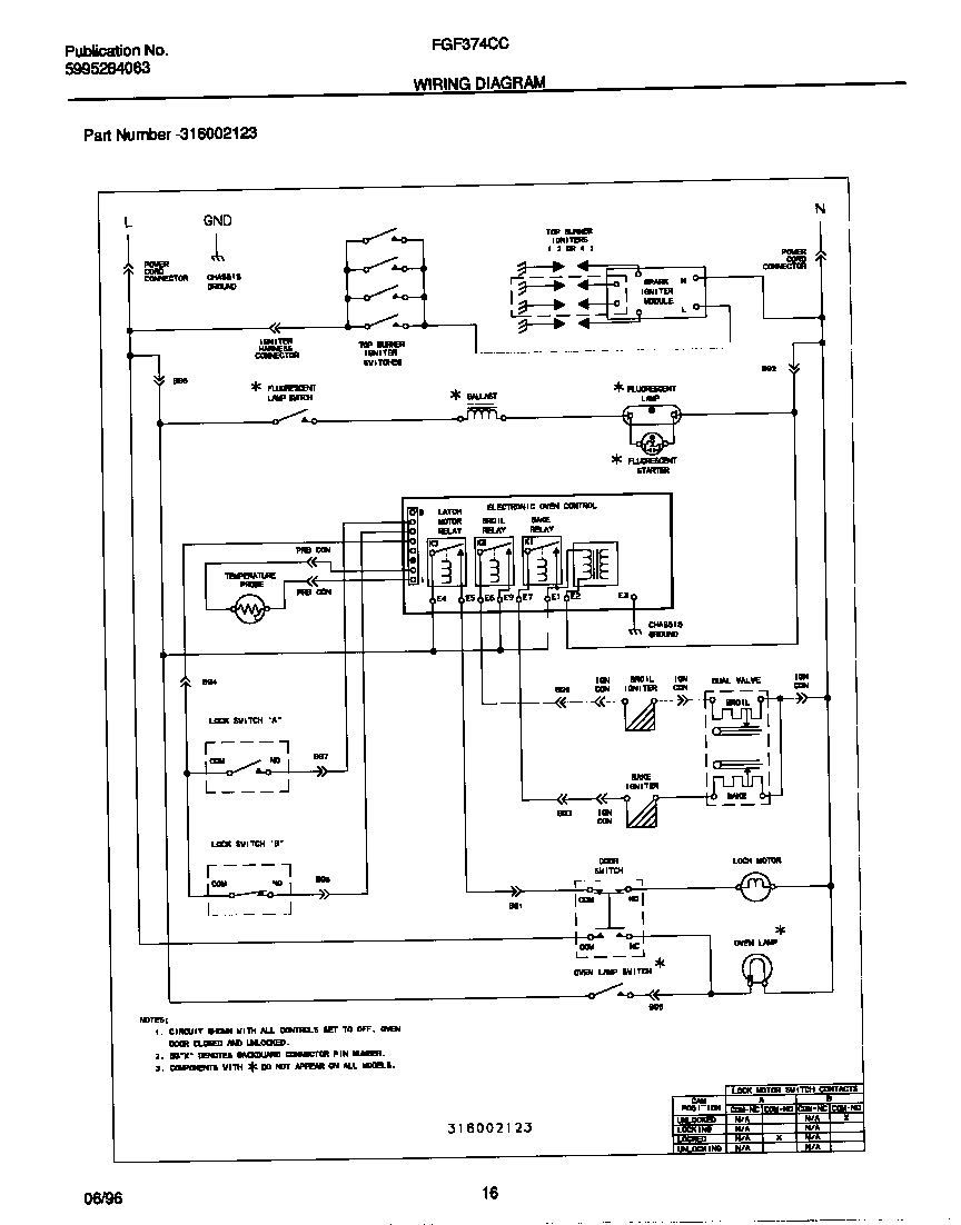 Frigidaire FGF374CCSC wiring diagram diagram