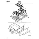 Frigidaire FGF378WCCD top/drawer diagram