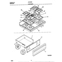 Universal/Multiflex (Frigidaire) MGF355BEDC top/drawer diagram