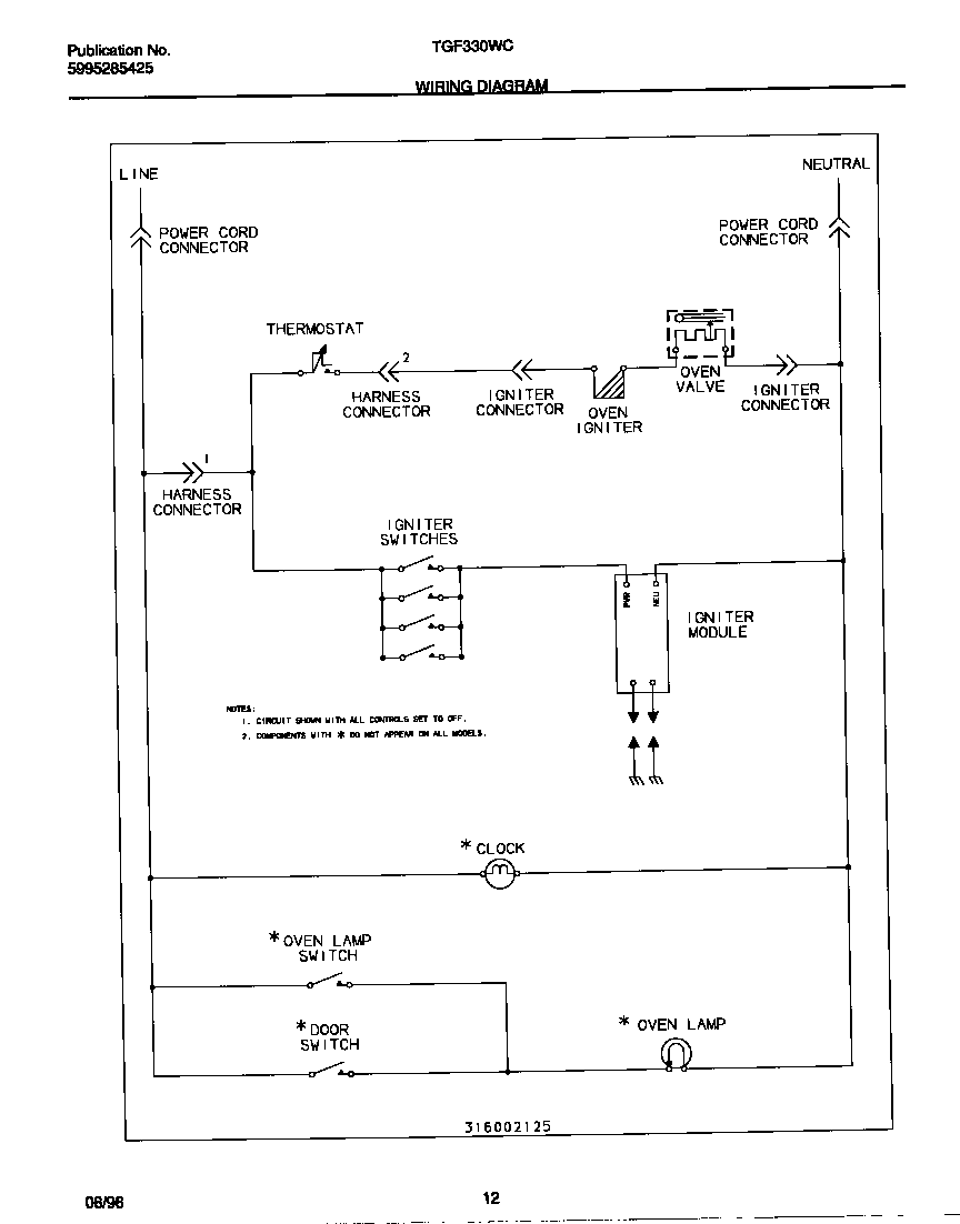 Tappan TGF330WCWC wiring diagram diagram
