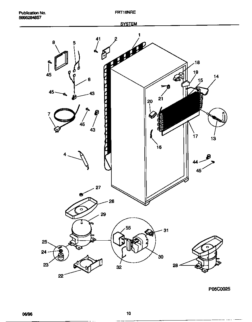 Frigidaire FRT16NRED0 system diagram