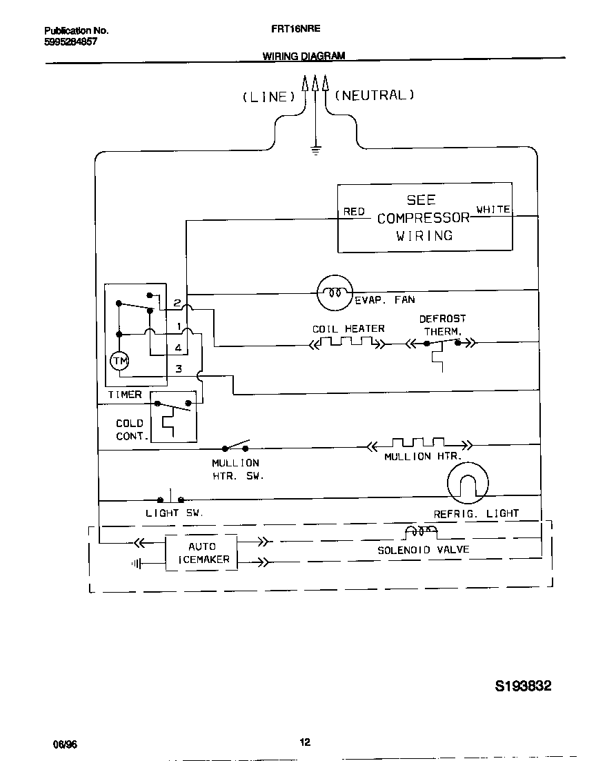 Frigidaire FRT16NRED0 wiring diagram diagram