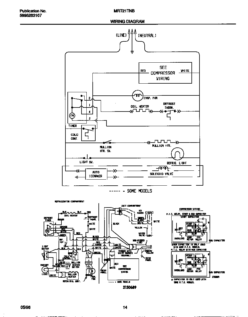 Universal/Multiflex (Frigidaire) MRT21TNBW4 wiring diagram diagram