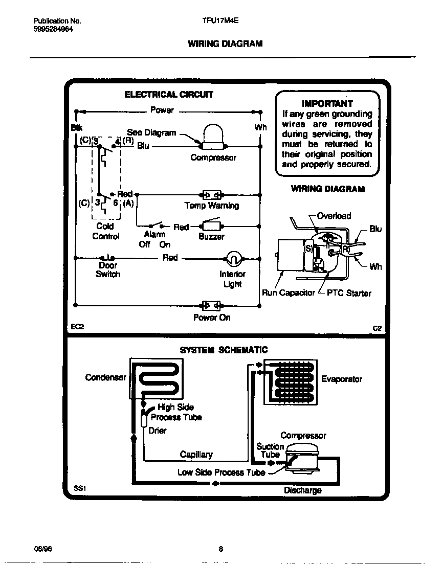 Tappan TFU17M4EW0 wiring diagram diagram