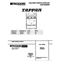 Tappan TGF332BCWC cover diagram