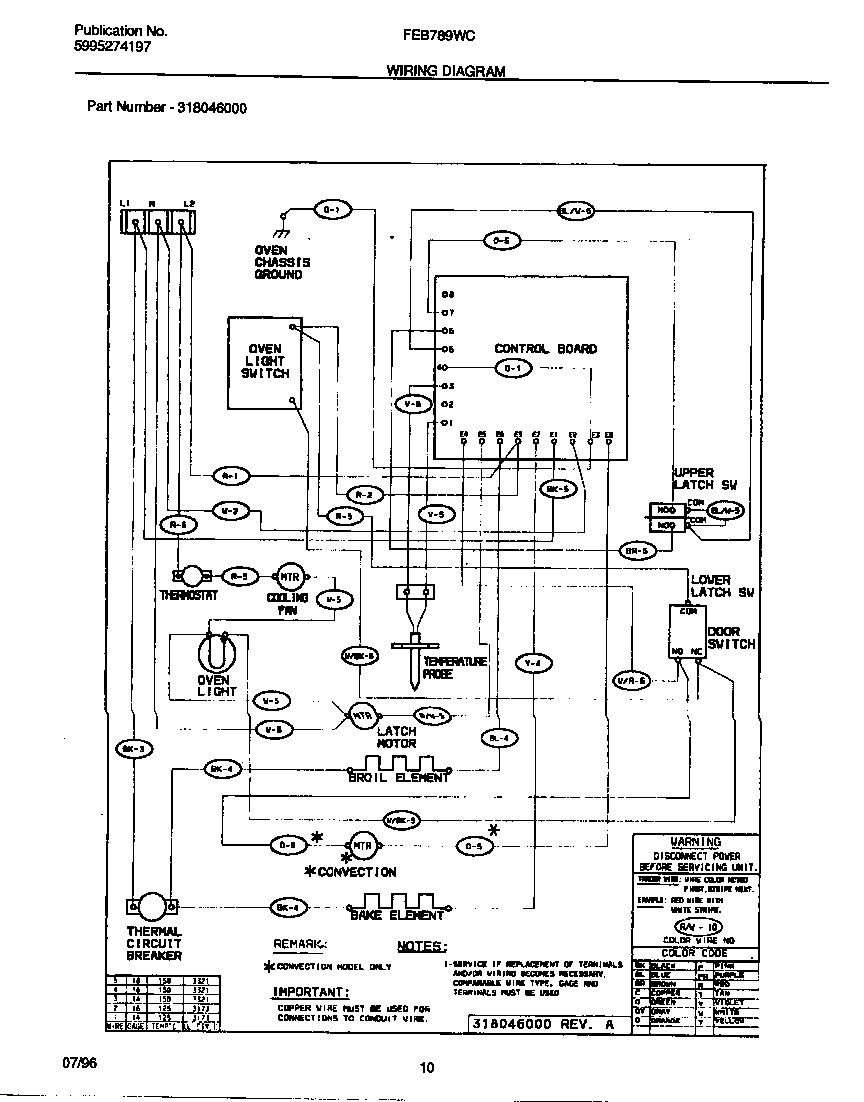 Frigidaire FEB789WCC1 wiring diagram diagram