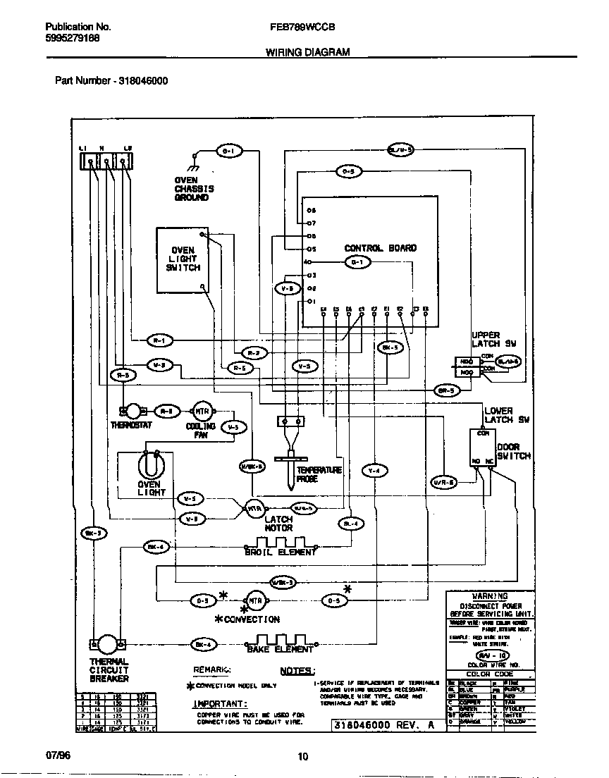 Frigidaire FEB789WCCB wiring diagram diagram