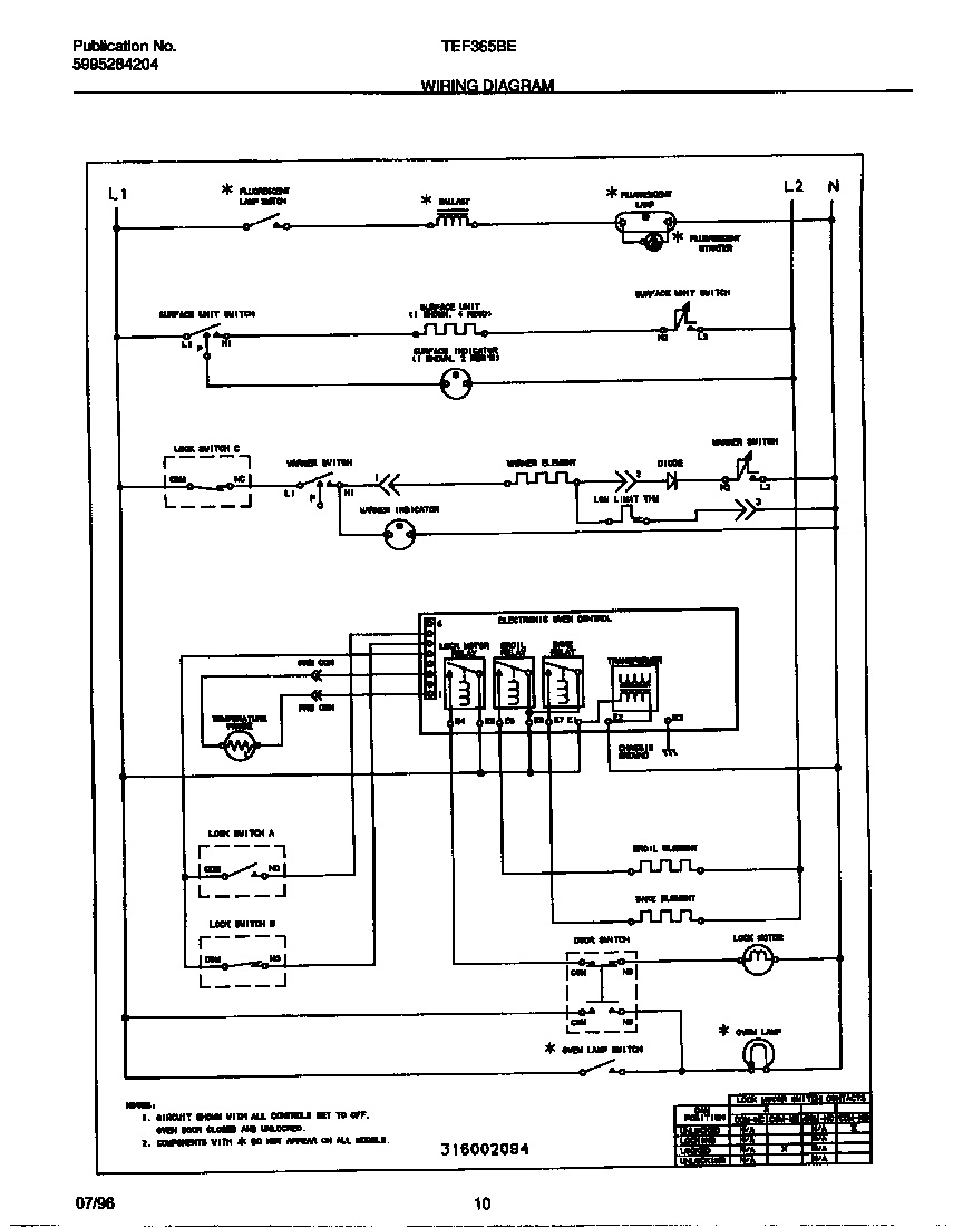 Tappan TEF365BEWA wiring diagram diagram