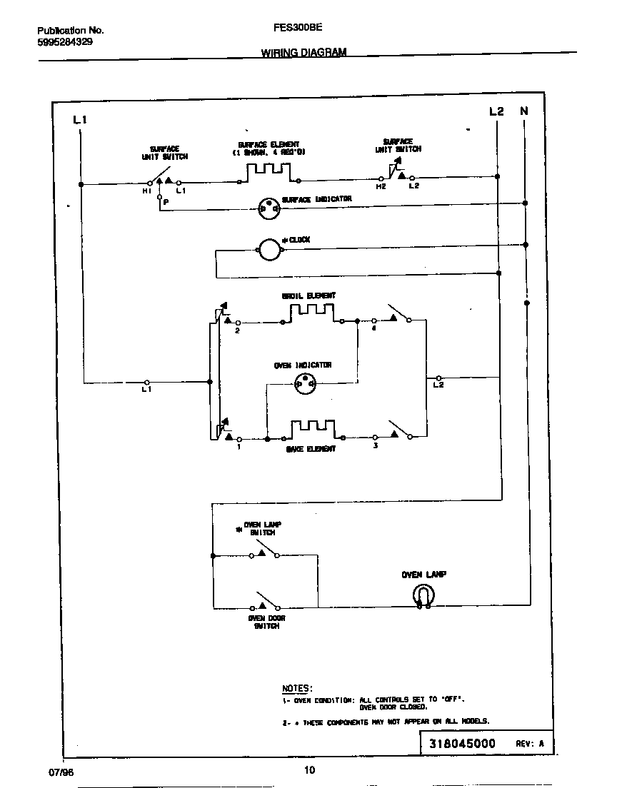 Frigidaire FES300BEBA wiring diagram diagram