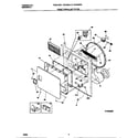 Frigidaire FDE546NES0 front panel/lint filter diagram