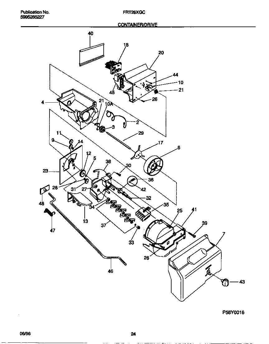 Frigidaire FRT26XGCD2 container/drive diagram