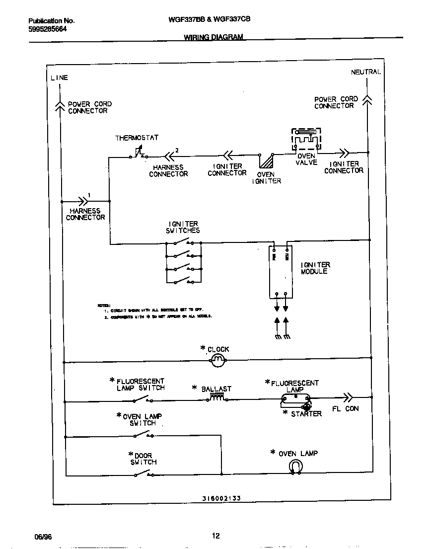 White-Westinghouse WGF337CBSC wiring diagram diagram