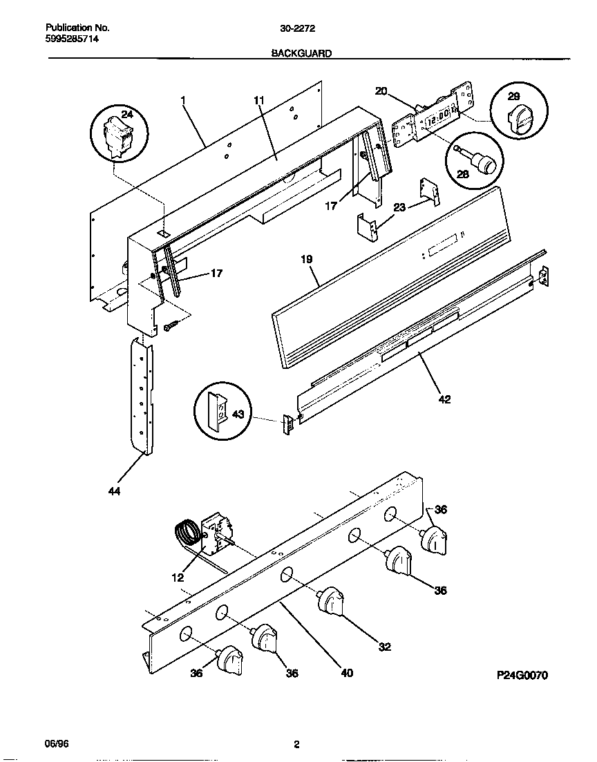 Tappan 30-2272-23-06 backguard diagram