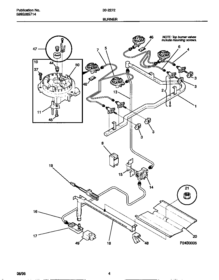Tappan 30-2272-23-06 burner diagram