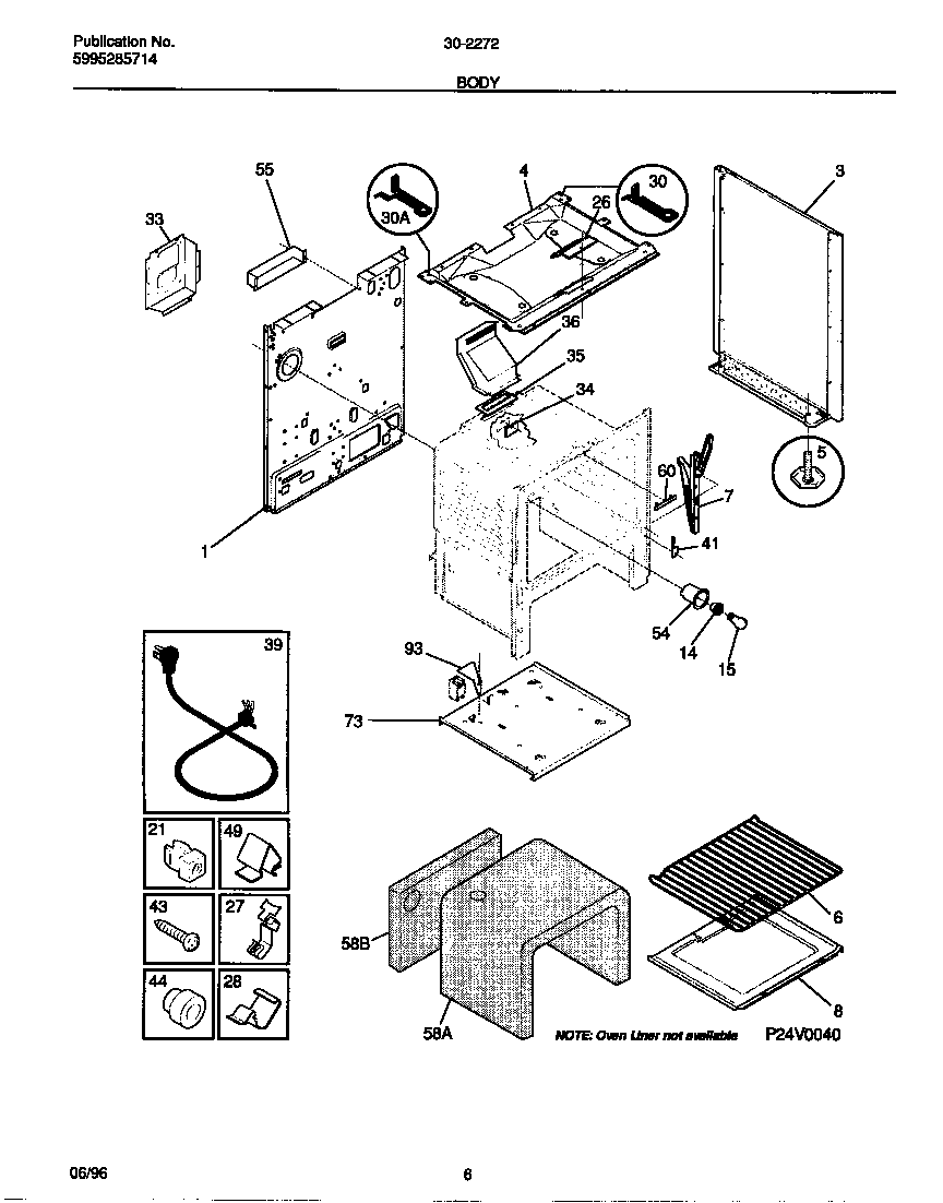 Tappan 30-2272-23-06 body diagram