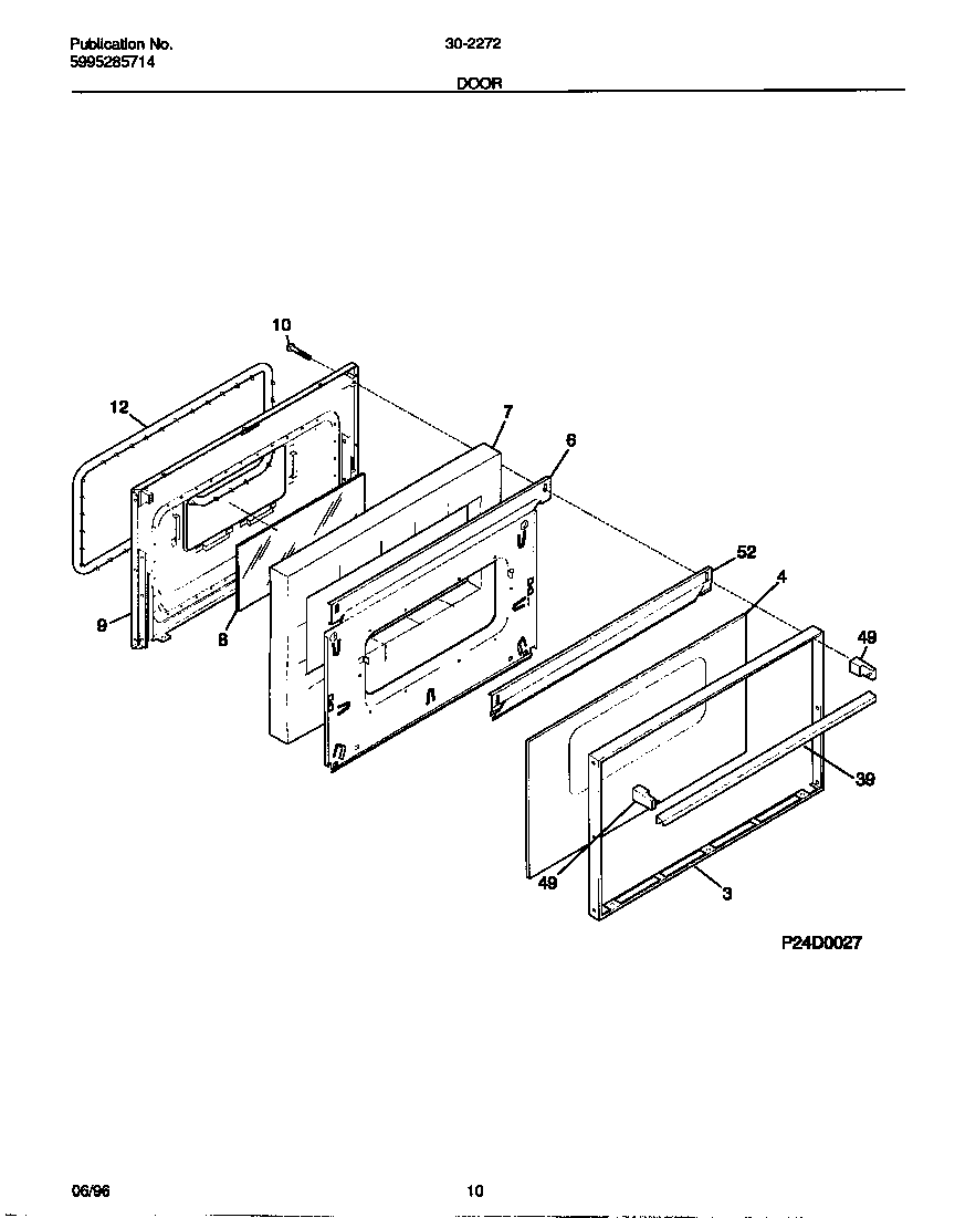 Tappan 30-2272-23-06 door diagram