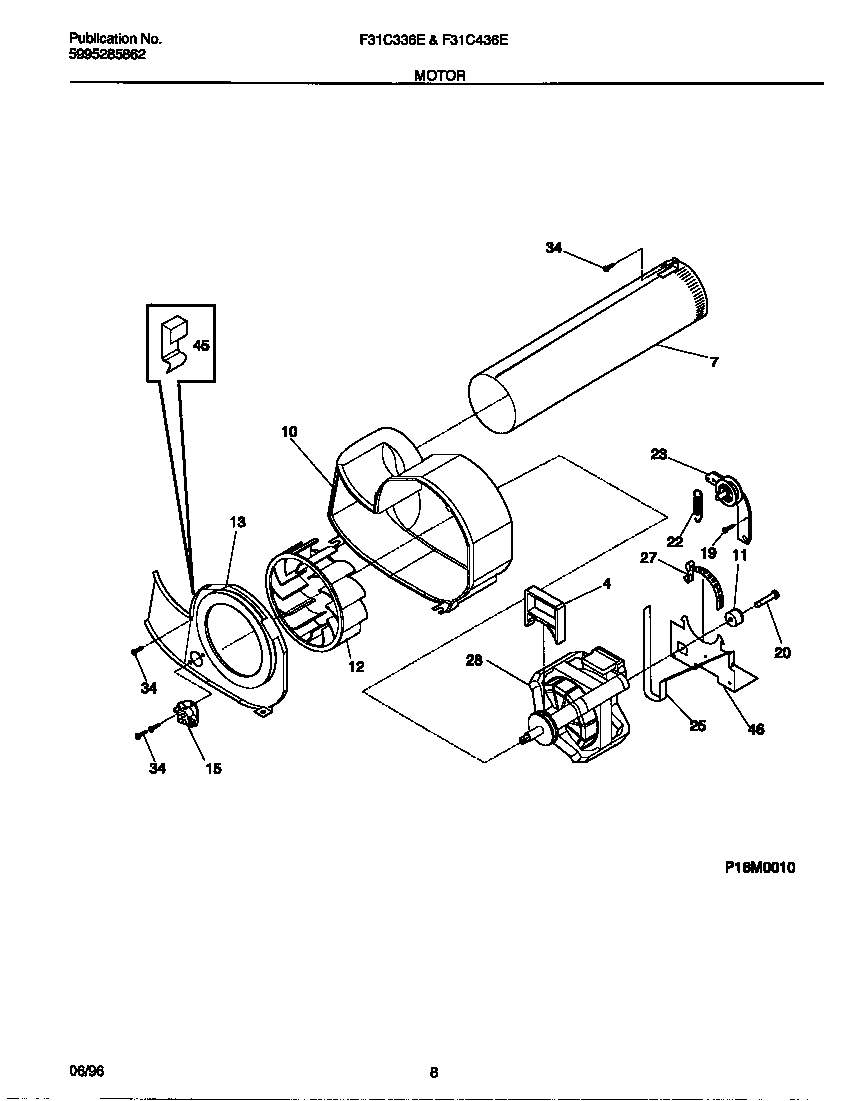 Frigidaire F31C436ES0 motor diagram